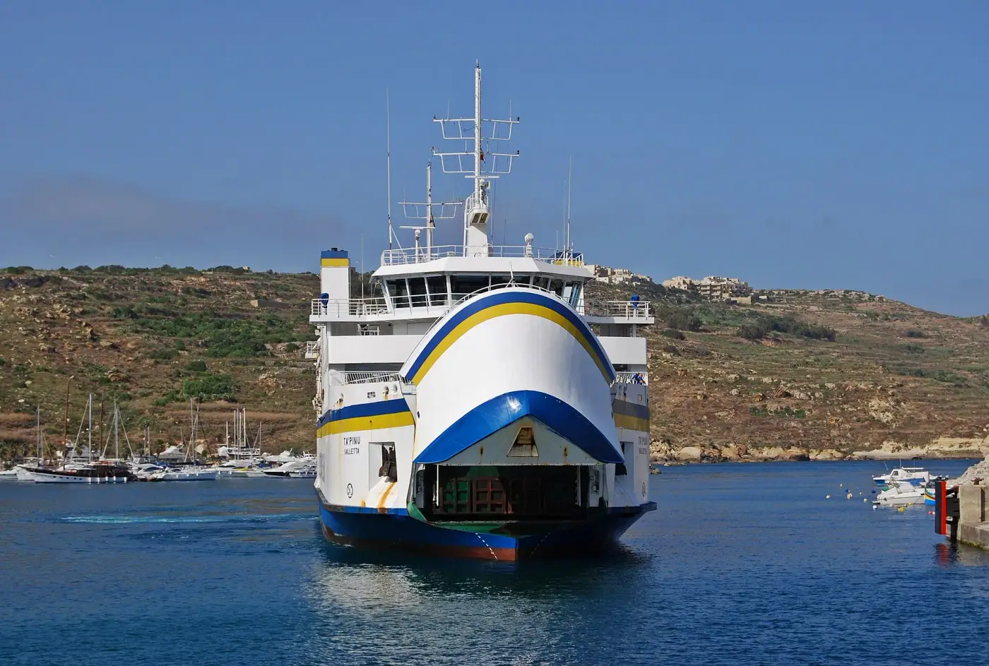 A Gozo Channel ferry leaving Mġarr